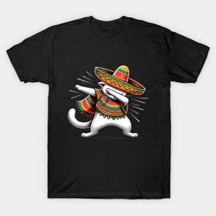 Cinco De Mayo Funny Mexican Cat Sombrero Poncho T-Shirt